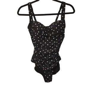 Niptuck swim sz 6 women multi fit cup swimsuit polka dot Nip Tuck
